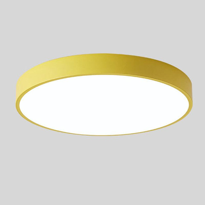 Energiezuinige LED plafondlamp, Macaron vorm met houten details, perfect voor moderne verlichting.
