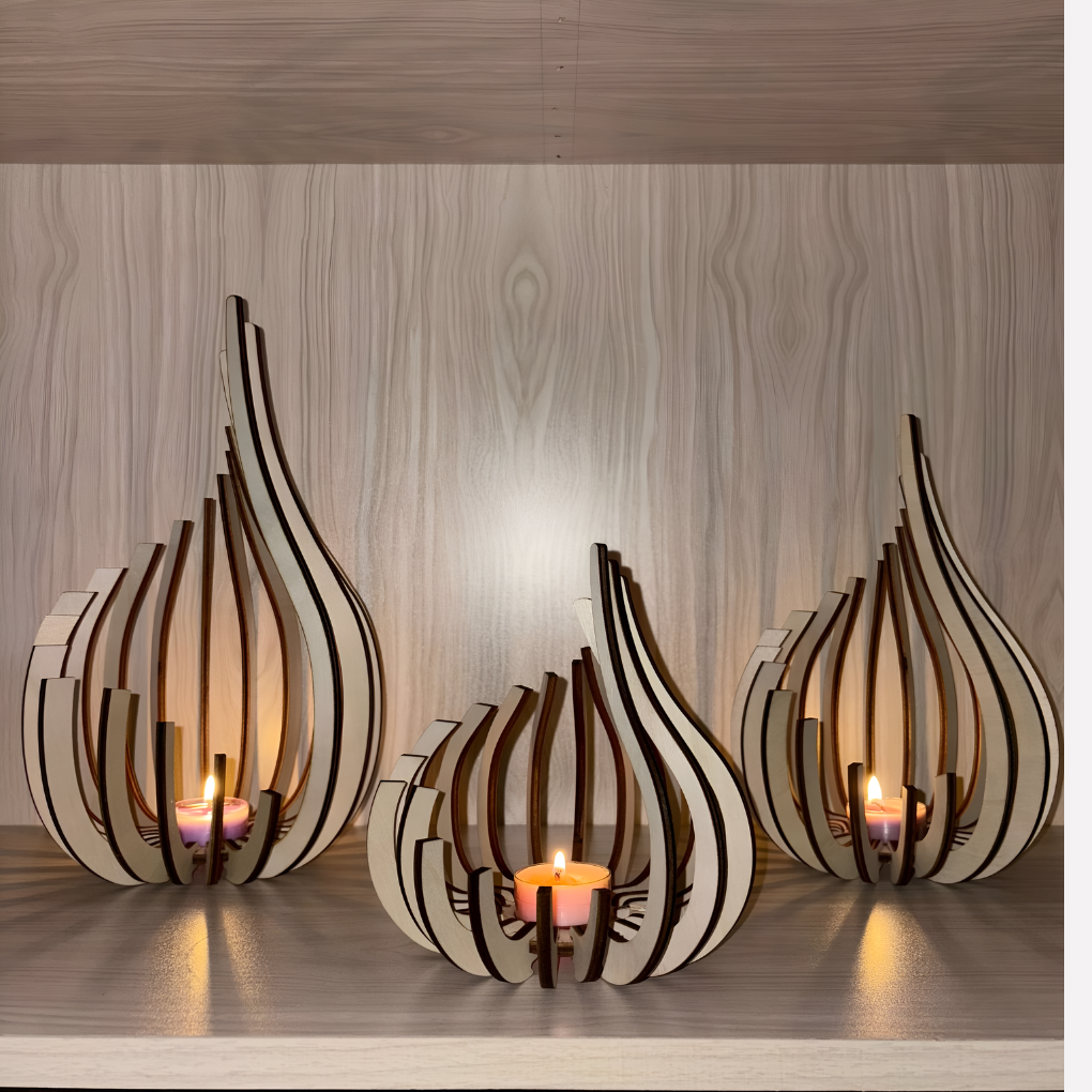 Moderne minimalistische kandelaar van elegant design, perfect als woonaccessoire en sfeerlicht voor interieurdecoratie.