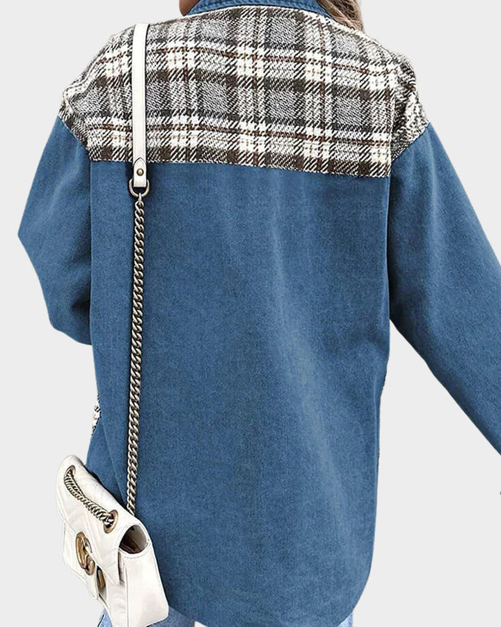 Stijlvol dames denimjack Amélie, tijdloze bovenkleding met lange mouwen voor een veelzijdige dames look.