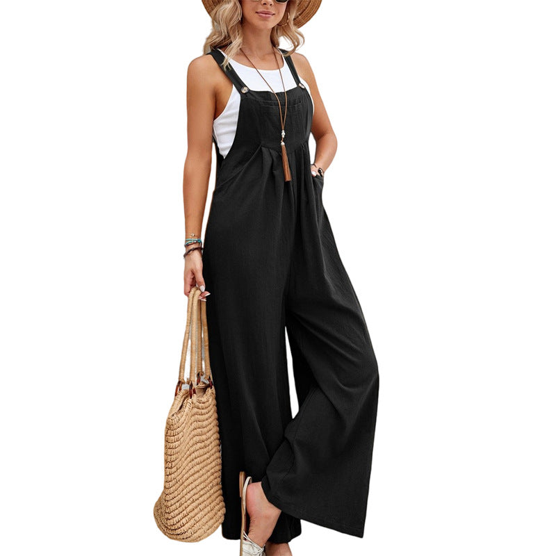 Dames overall in retro stijl, een urban chic tuinbroek met lange pijpen en handige zakken voor een casual look.