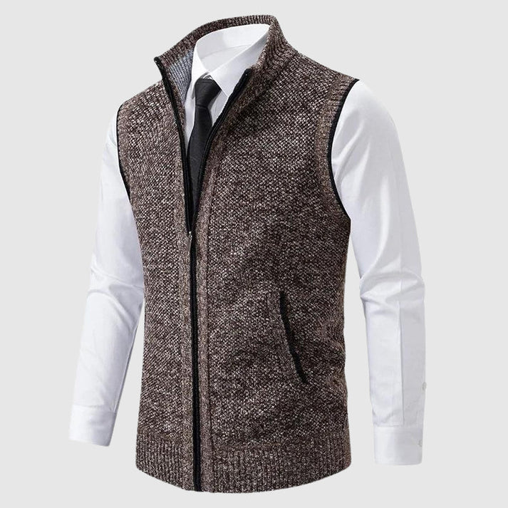 Comfortabel heren vest met rits, perfect als sweater of ritsvest voor diverse gelegenheden. Stijlvolle herenkleding.