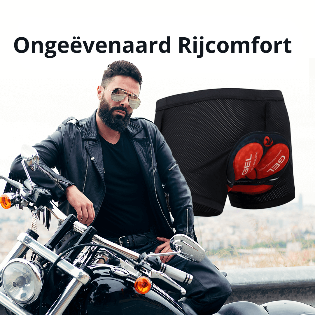 Moto Comfort Shorts: unisex onderkleding voor motorrijders, biedt superieure bescherming en comfort met gelpads.
