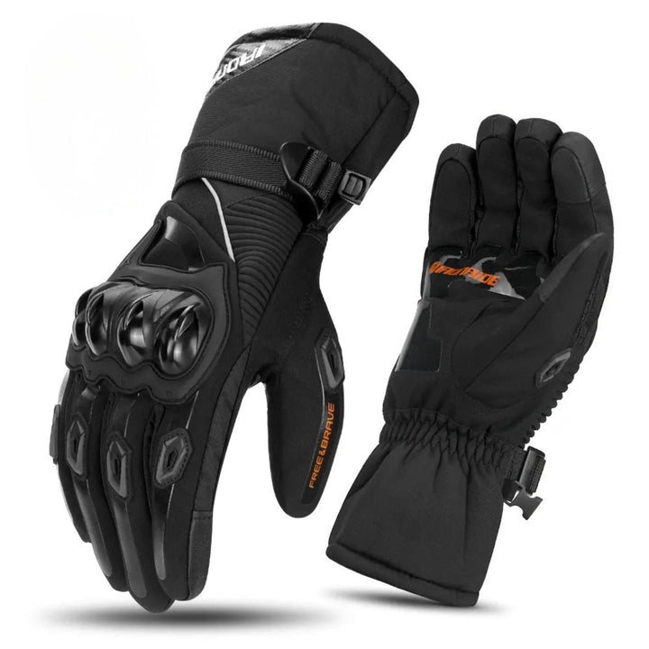 Unisex waterdichte, geïsoleerde motorhandschoenen voor winterritten. Winddicht, met touchscreen-functionaliteit.