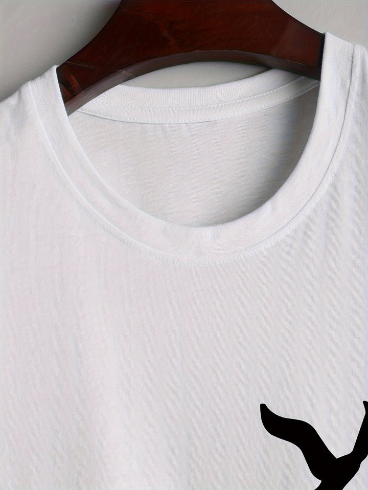 Casual mouwloos heren shirt met vogelprint, ideaal voor zomerse activiteiten. Comfortabele katoenen strandkleding.