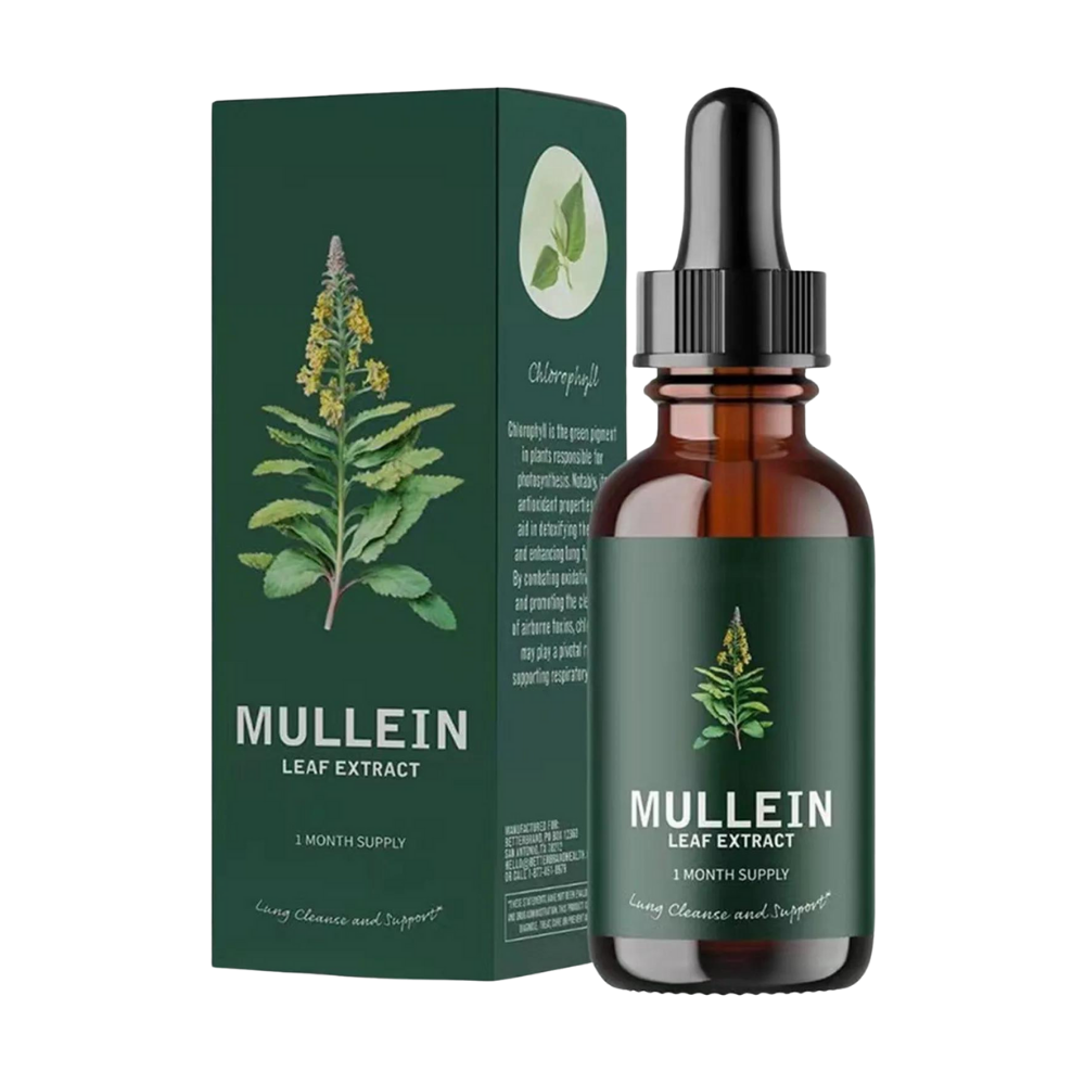 Mullein Longondersteuning tinctuur: natuurlijk kruidensupplement voor schone luchtwegen & longgezondheid.