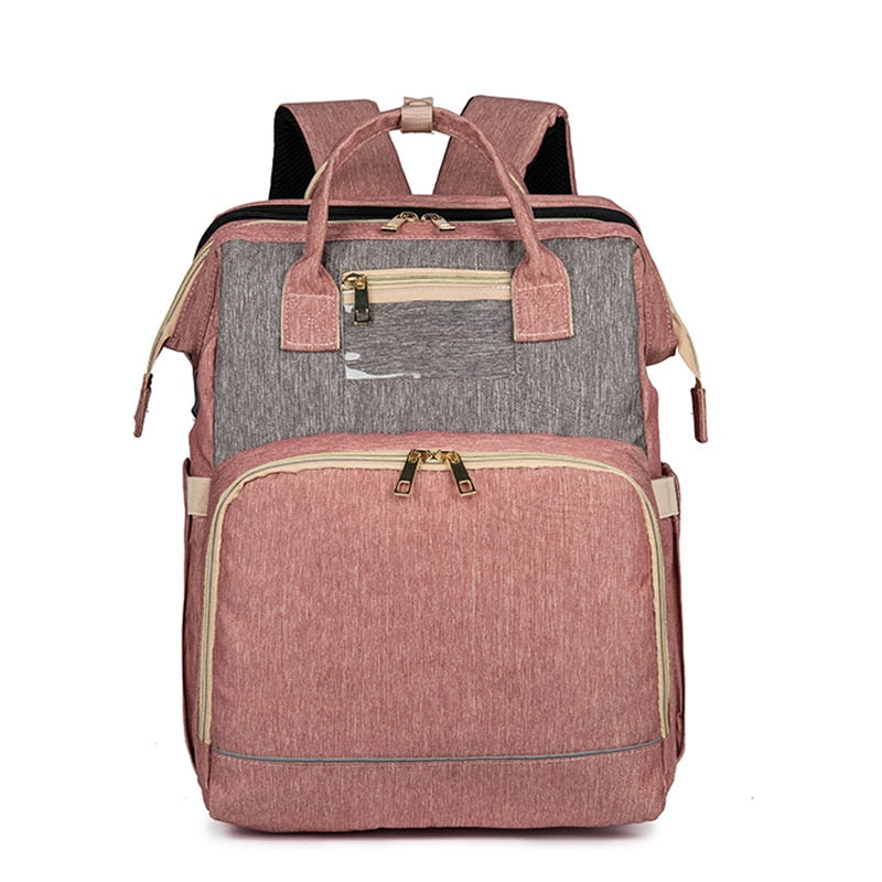 Innovatieve kinderwagen tas en rugzak, waterdicht, met geïntegreerd slaapgedeelte voor kleintjes.