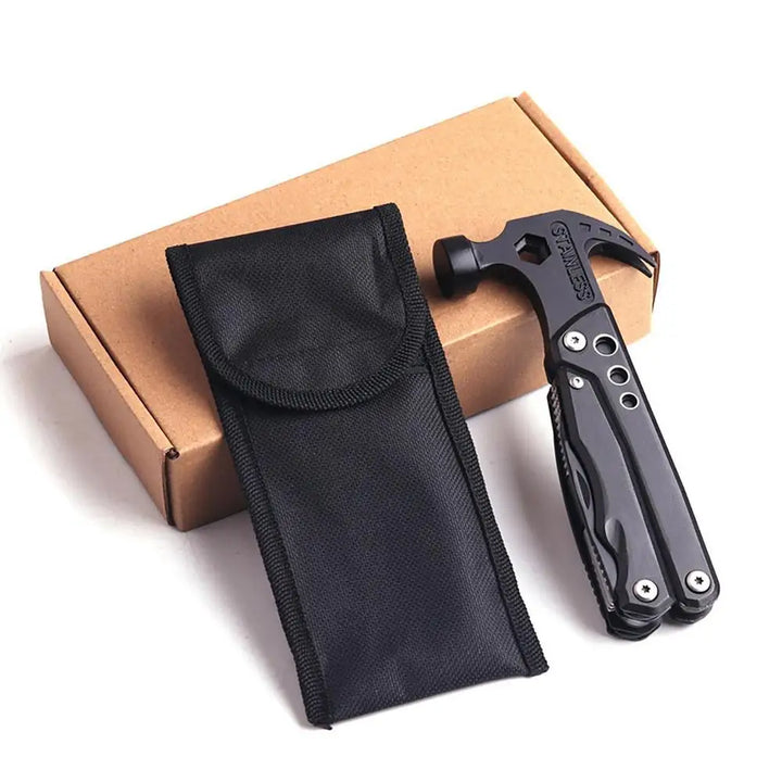 Duurzame RVS multitool, een betrouwbaar alles-in-één gereedschap voor klussen en outdoor.