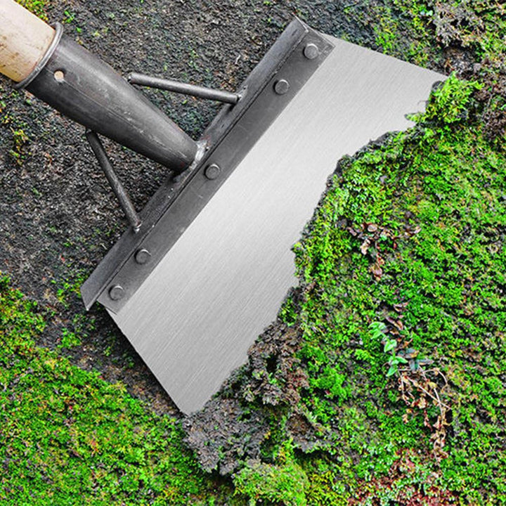 Multifunctionele RVS tuinschep voor graven, planten en wieden; essentieel tuingereedschap.