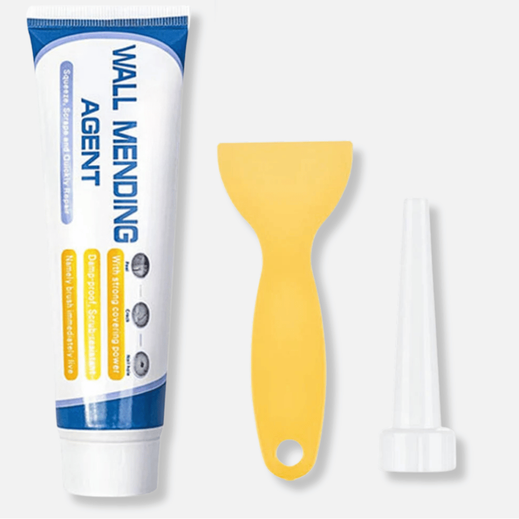 Muurreparatiecrème tube voor doe-het-zelf wandreparatie, snelle oplossing voor gladde muren.