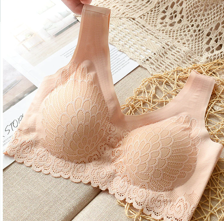 Dagelijkse comfortabele naadloze beha, draadloze dames push-up voor alle huidtypes.