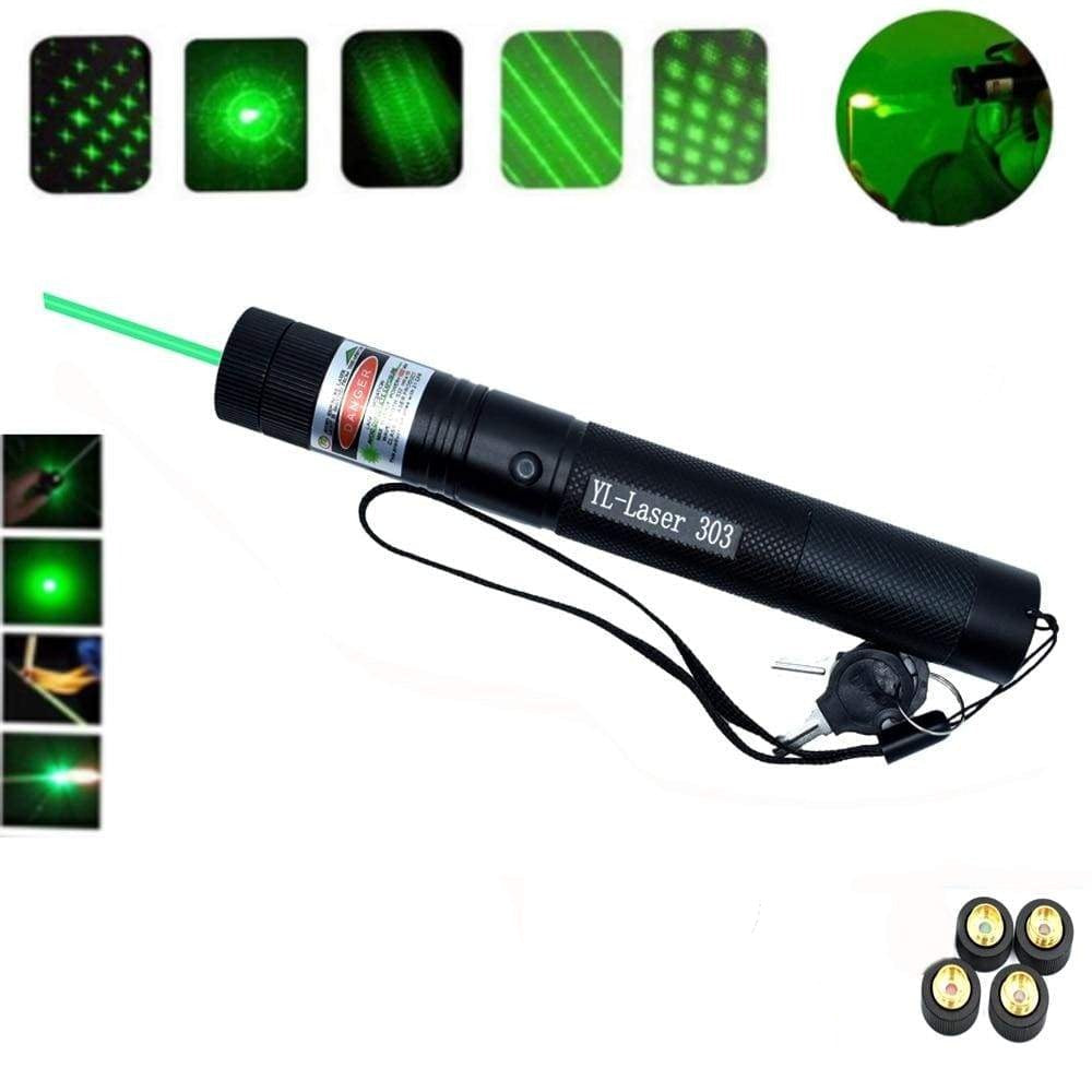 Nauwkeurige laserpointer met zowel groene als rode straal voor presentaties en sterrenkijken.