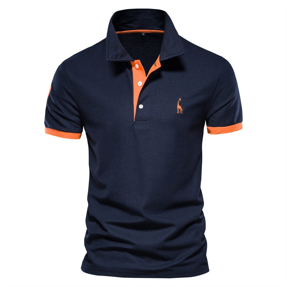 Stijlvolle herenpolo met korte mouwen voor een smart-casual look. Comfortabel poloshirt uit de zomercollectie herenmode.