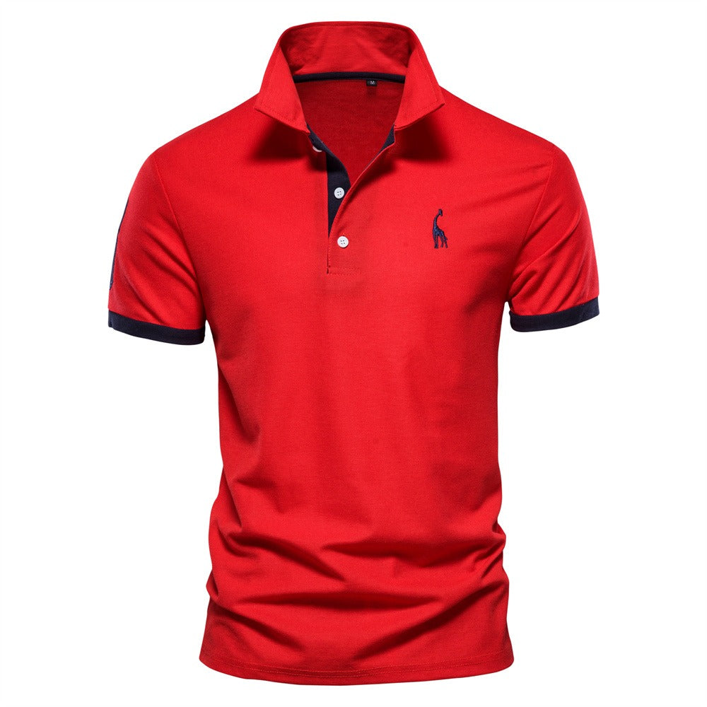 Klassiek heren poloshirt met korte mouwen. Comfortabel en stijlvol voor elke smart-casual of casual gelegenheid.
