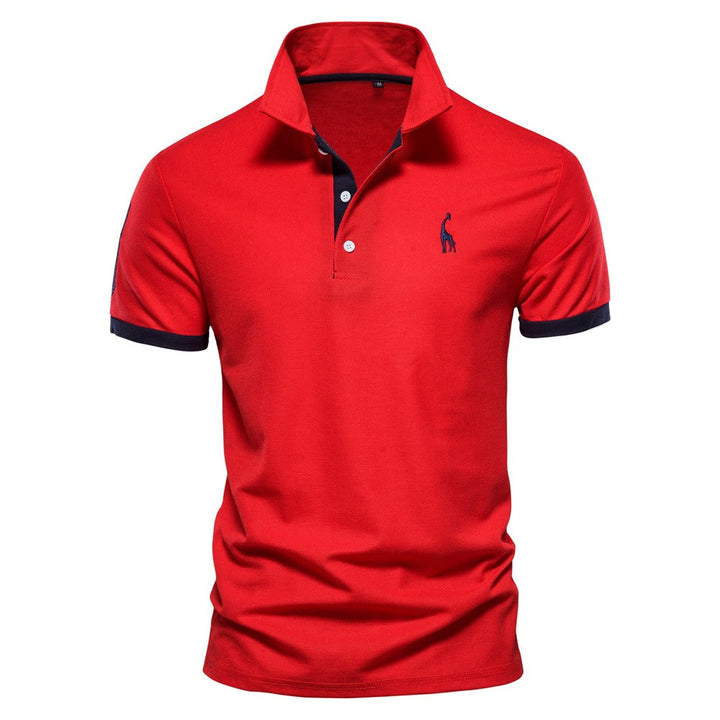 Klassiek heren poloshirt met korte mouwen. Comfortabel en stijlvol voor elke smart-casual of casual gelegenheid.