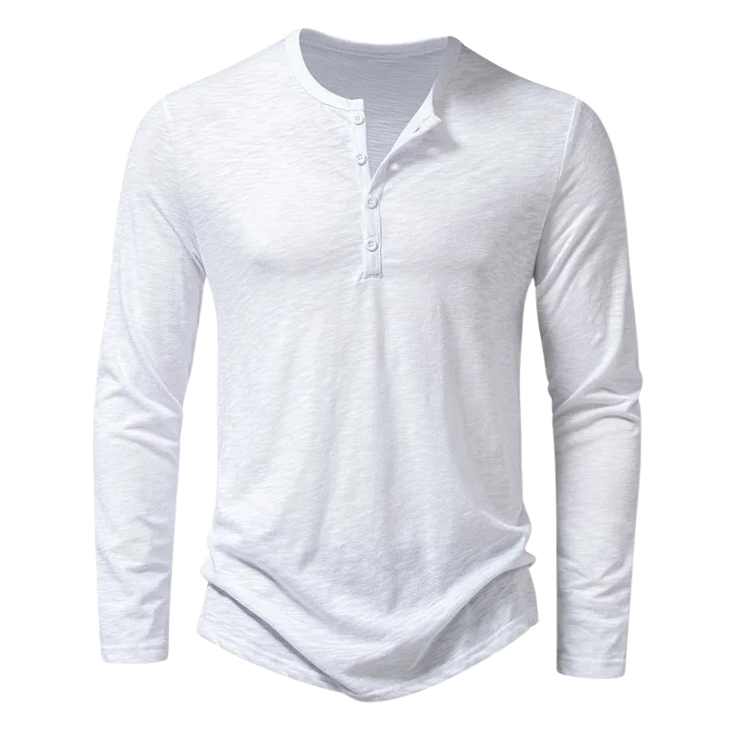Slim fit heren t-shirt, lange mouwen, ronde hals. Ideaal voor comfortabele casual dagelijkse herenmode. Nieuwe collectie.