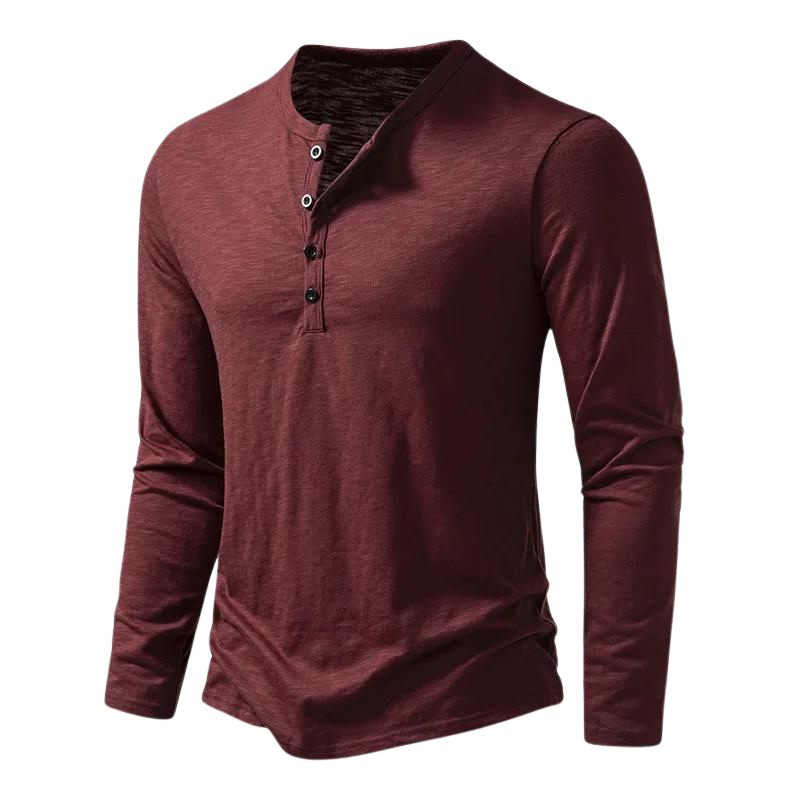 Veelzijdig heren t-shirt met lange mouwen, slim fit. Perfect voor comfortabele, tijdloze casual dagelijkse herenmode.