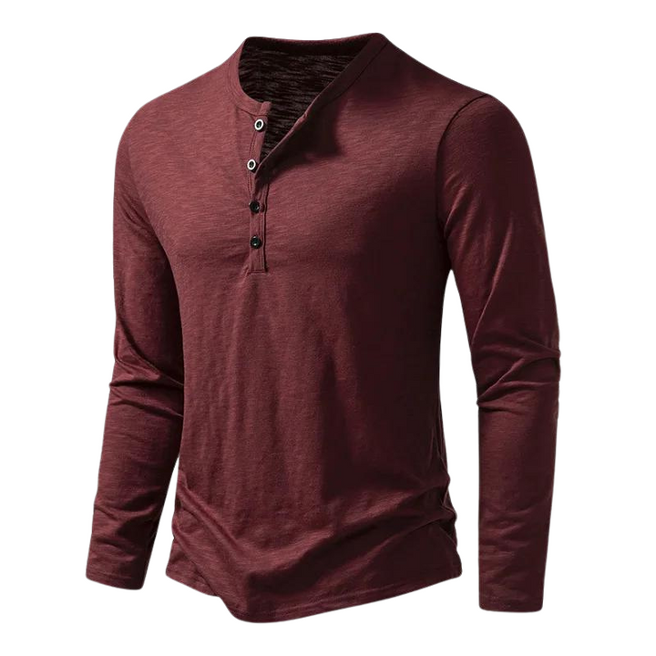 Veelzijdig heren t-shirt met lange mouwen, slim fit. Perfect voor comfortabele, tijdloze casual dagelijkse herenmode.