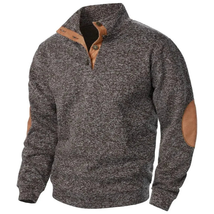 Heren V-hals sweatshirt ideaal voor outdoor activiteiten. Comfortabel, flexibel en perfect voor de lente.