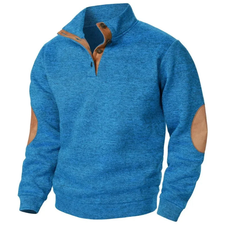 Gevouwen nieuw heren V-hals sweatshirt. Zachte, flexibele stof, perfect voor casual lente/zomer stijl.