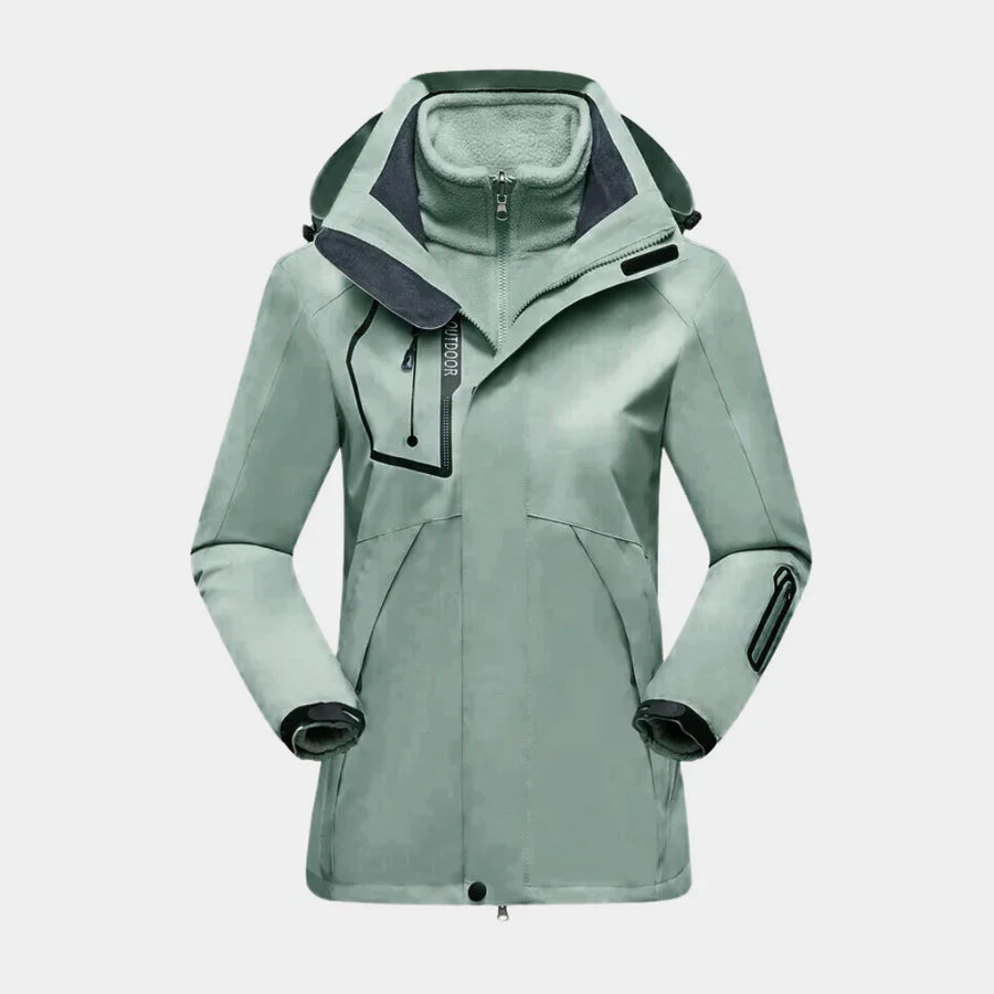 Nieuwe waterdichte dames winterjas. Warm, stijlvol en ademend voor outdooravonturen in de winter.