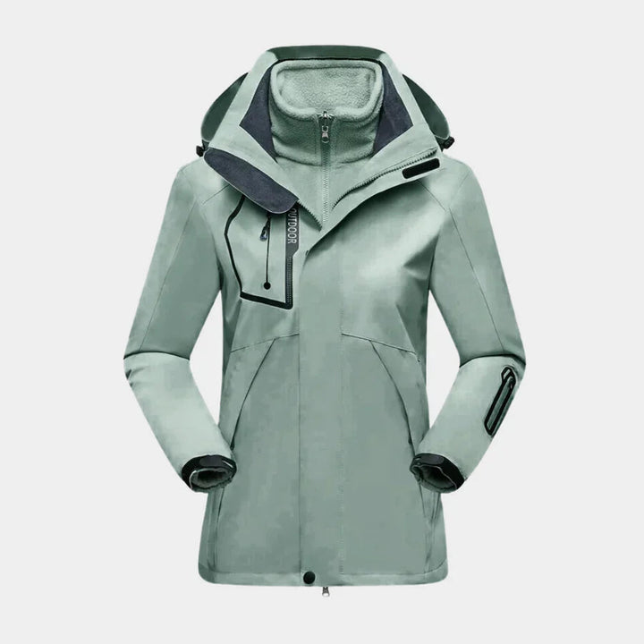 Nieuwe waterdichte dames winterjas. Warm, stijlvol en ademend voor outdooravonturen in de winter.