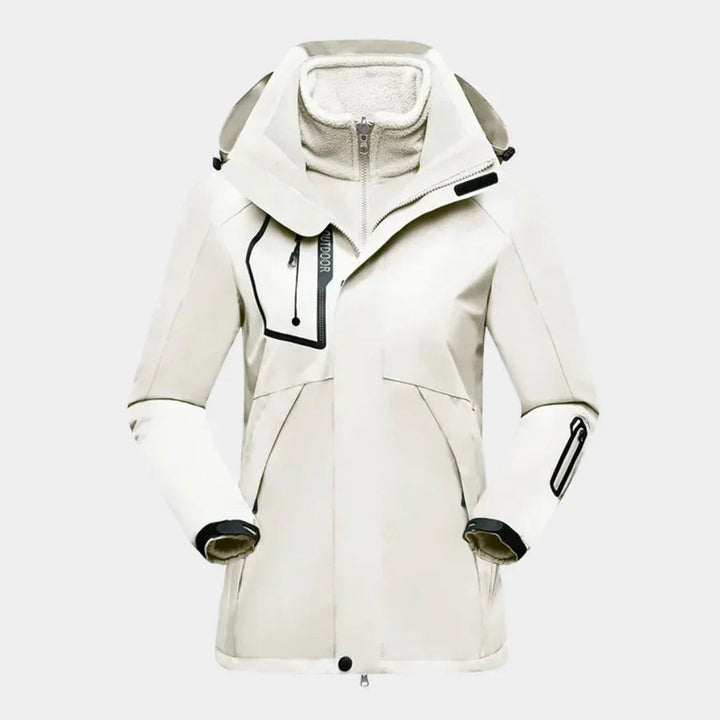 Comfortabele dames waterdichte winterjas. Warm, ademend en stijlvol. Ideaal voor wintermode en buiten.