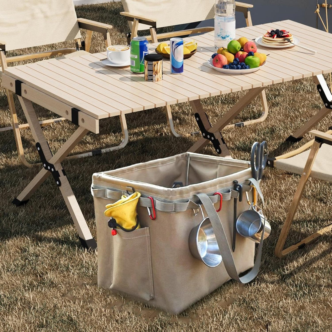 Waterdichte campingtas voor betrouwbare organisatie van je essentiële kampeerspullen.