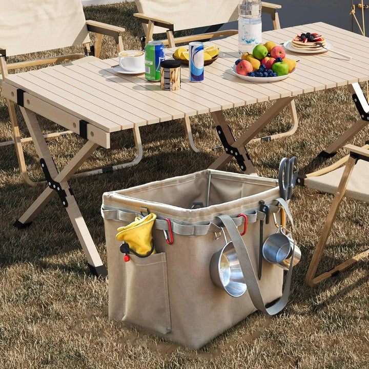 Waterdichte campingtas voor betrouwbare organisatie van je essentiële kampeerspullen.