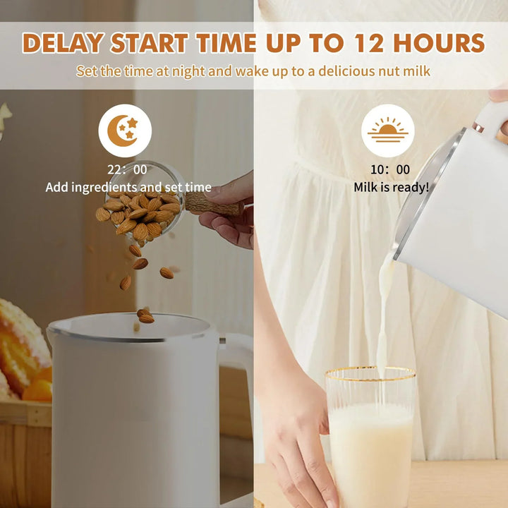De 8-in-1 melkmaker & smoothie maker NutriBlend, essentieel voor zuivelvrije en veganistische dranken.