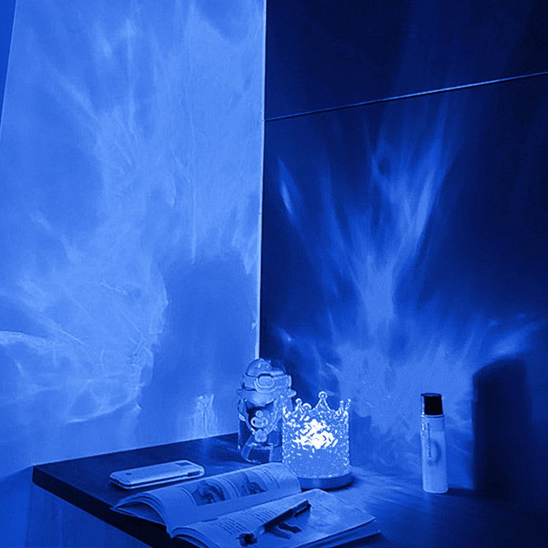 Compacte oceaan golven projectorlamp, LED tafeldecoratie sfeerlicht met USB, voor elke ruimte.