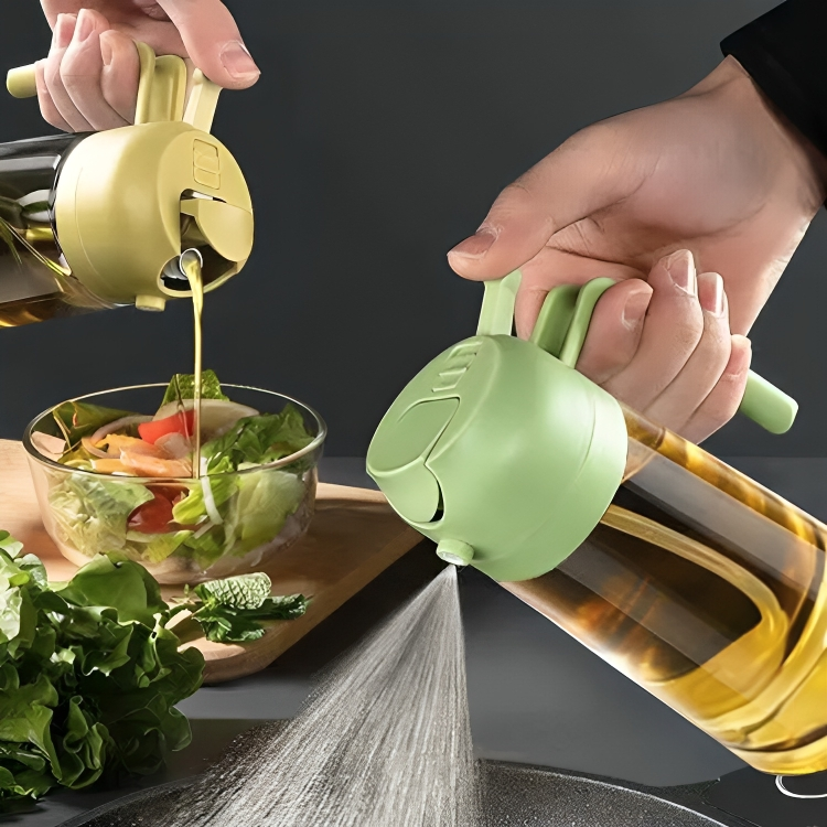 OilLux oliespuit voor gezond koken, perfect voor olie, azijn of saus, in de keuken.