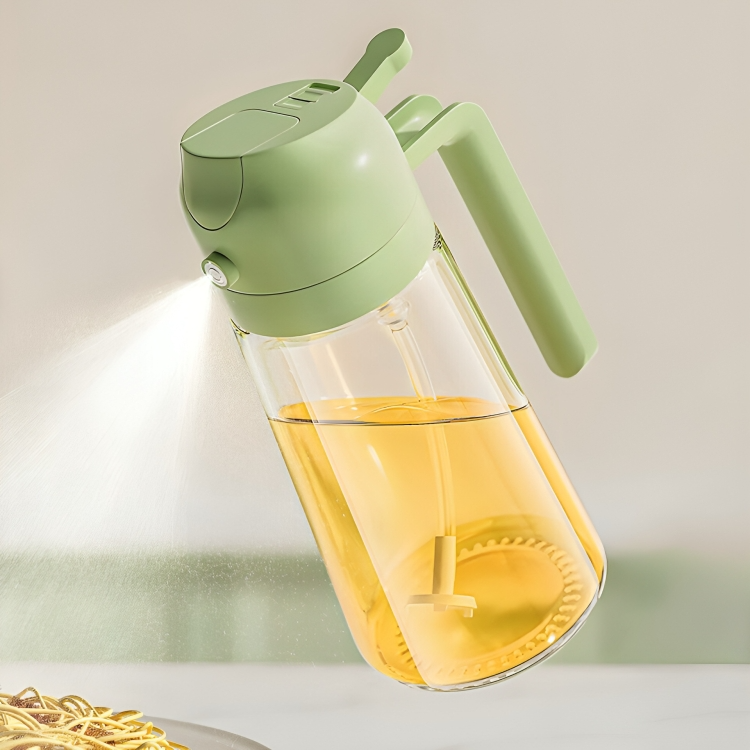 De OilLux oliespuit bevordert gezond koken door minimale olie of azijn te gebruiken.
