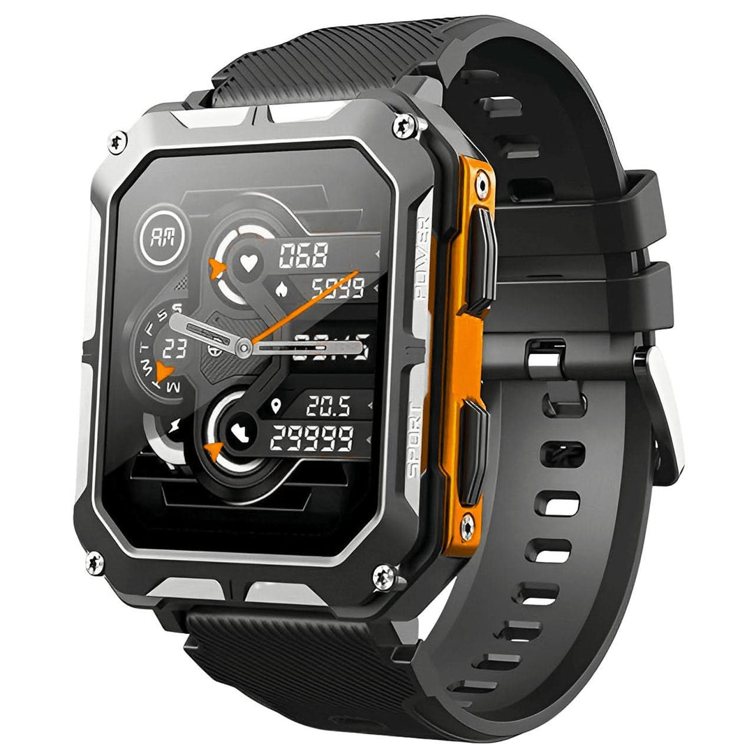 Onverwoestbare ArmorTime smartwatch: Robuust outdoor horloge voor avonturiers met gezondheids- & sporttracking.