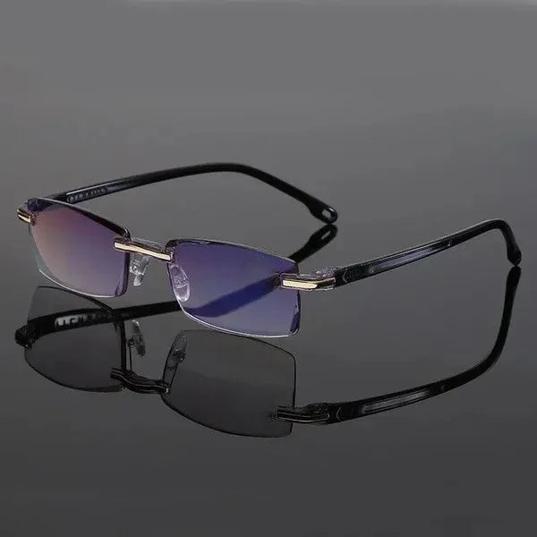 Onverwoestbare multifocale leesbril SteadySight voor helder zicht, inclusief blauwlichtfilter en 1+1 gratis.