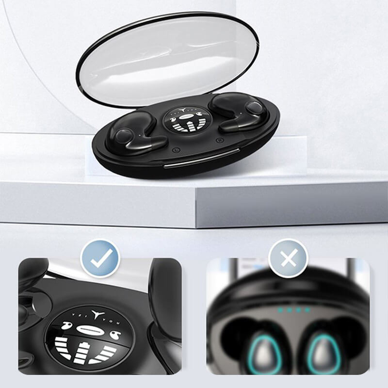Draadloze Bluetooth slaapoordopjes, snel verbinden voor stabiele audio, muziek en ongestoorde slaap.