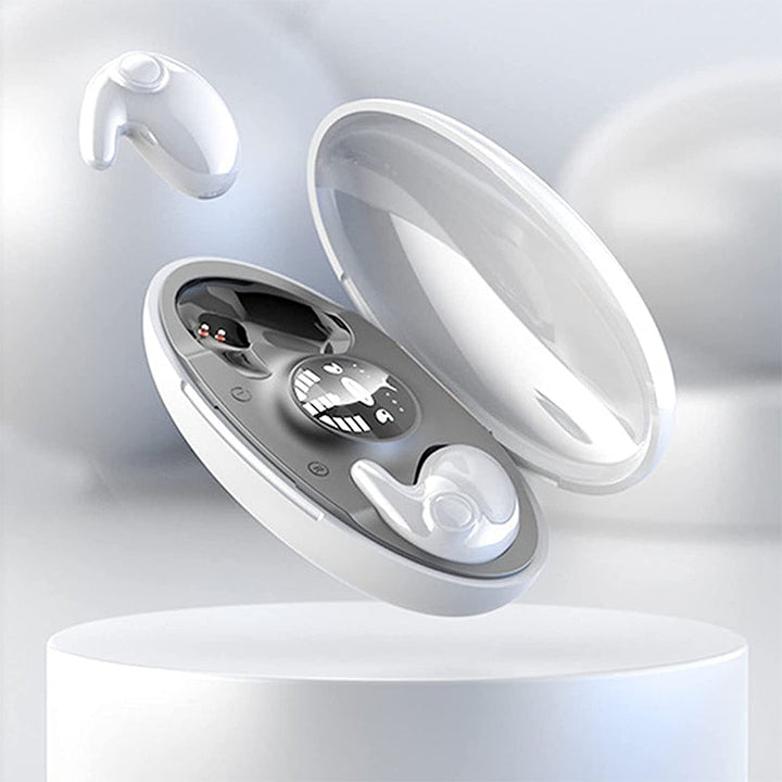 Onzichtbare slaap oordopjes met Bluetooth 5.0, stabiele verbinding en waterdicht.