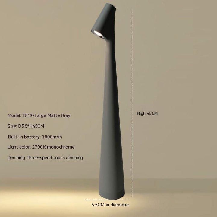 Energiezuinige oplaadbare LED tafellamp, draadloos, voor duurzame sfeerverlichting binnen/buiten.