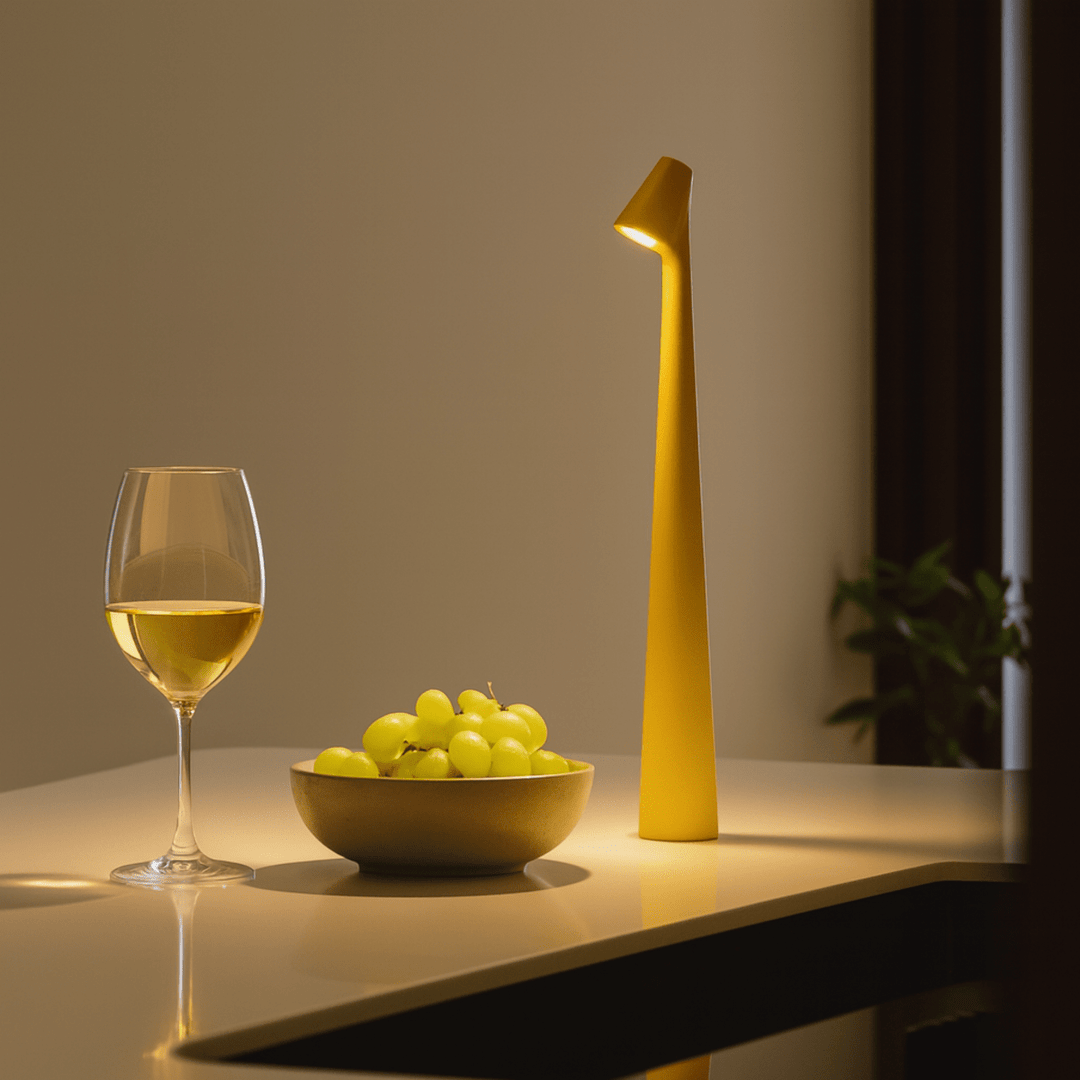 Draadloze tafellamp voor eettafel, dimbare LED sfeerverlichting met modern design. Oplaadbaar.
