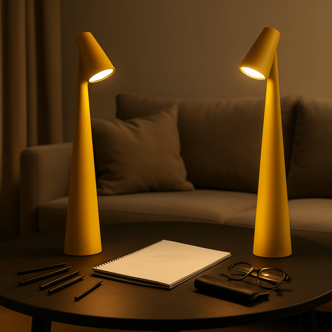 Oplaadbare tafellamp voor nachtkastje, warm LED licht, flexibel en draagbaar. Sfeervolle binnenverlichting.