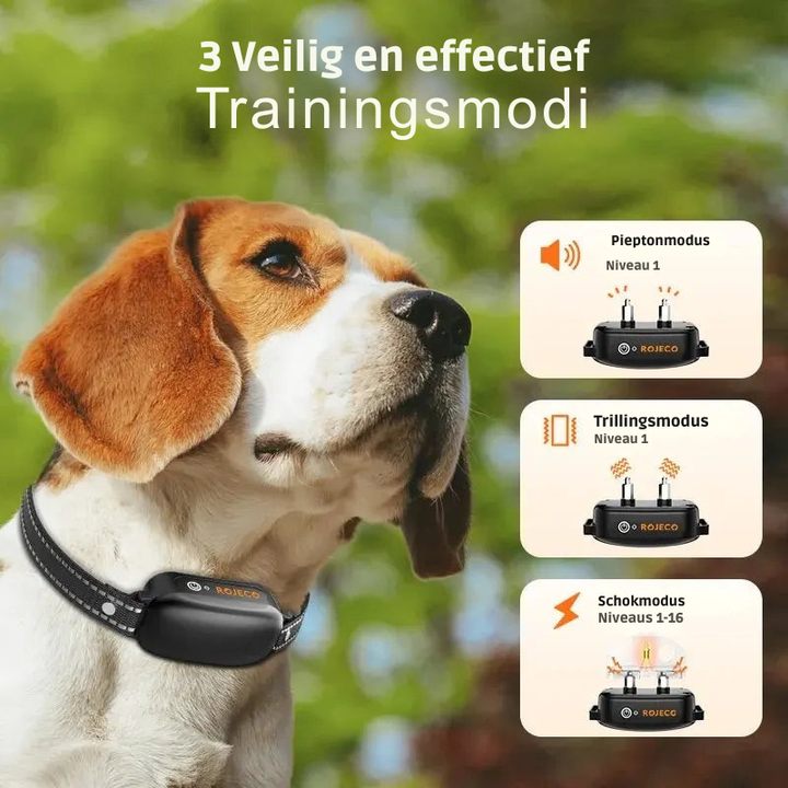 Comfortabele oplaadbare hondentrainingshalsband voor veilige gedragscorrectie en effectieve gehoorzaamheid.