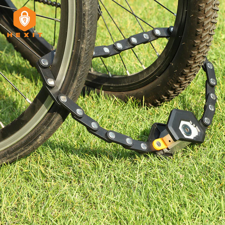 Compact opgevouwen fietsslot; ideaal lichtgewicht antidiefstal slot voor elke fiets, past in je zak.
