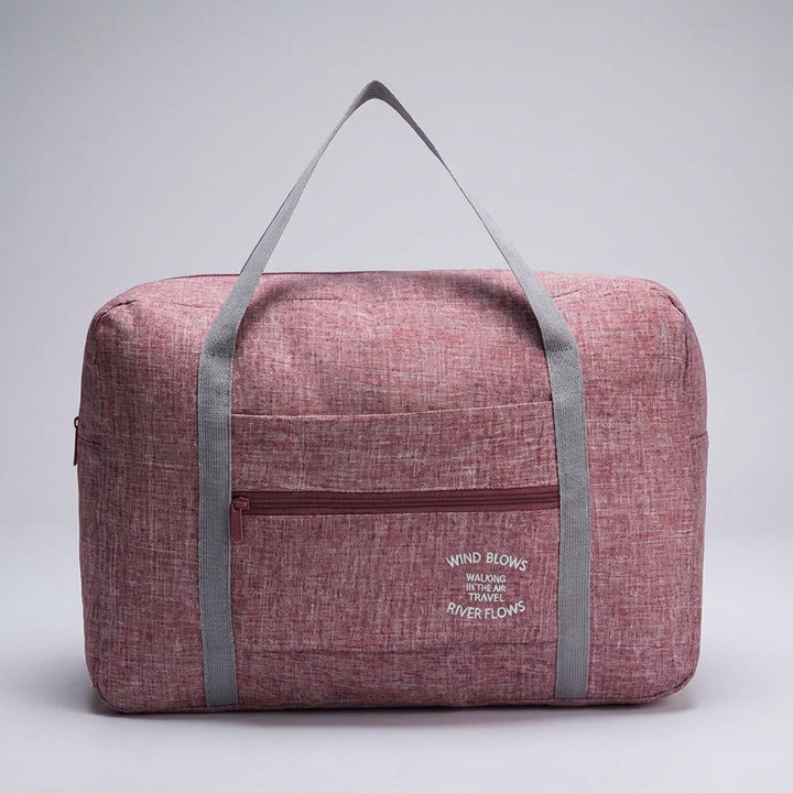 Foldara opvouwbare reistas in compacte opgevouwen staat, klaar om mee te nemen als extra reisbagage.