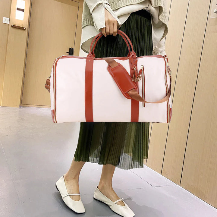 Kreukvrije reis duffel tas, waterbestendig en opvouwbaar. Perfect als kledingtas of weekendtas.