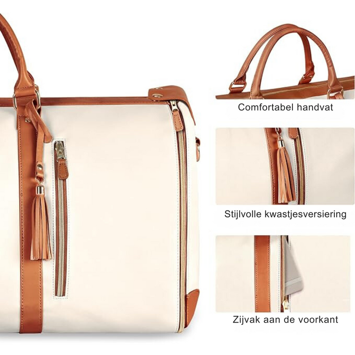 Neem deze opvouwbare reis duffel tas mee; kreukvrij inpakken voor dames/heren, perfect als handbagage.