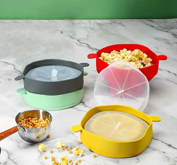 Gezonde popcorn maken in de magnetron met deze herbruikbare siliconen popcornmaker. Snel & zonder olie.