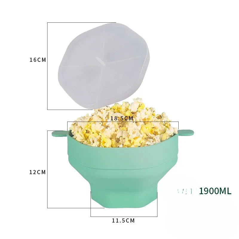 Perfecte popcorn voor filmavond of snacktijd met deze opvouwbare siliconen magnetron popcornmaker. Genieten!