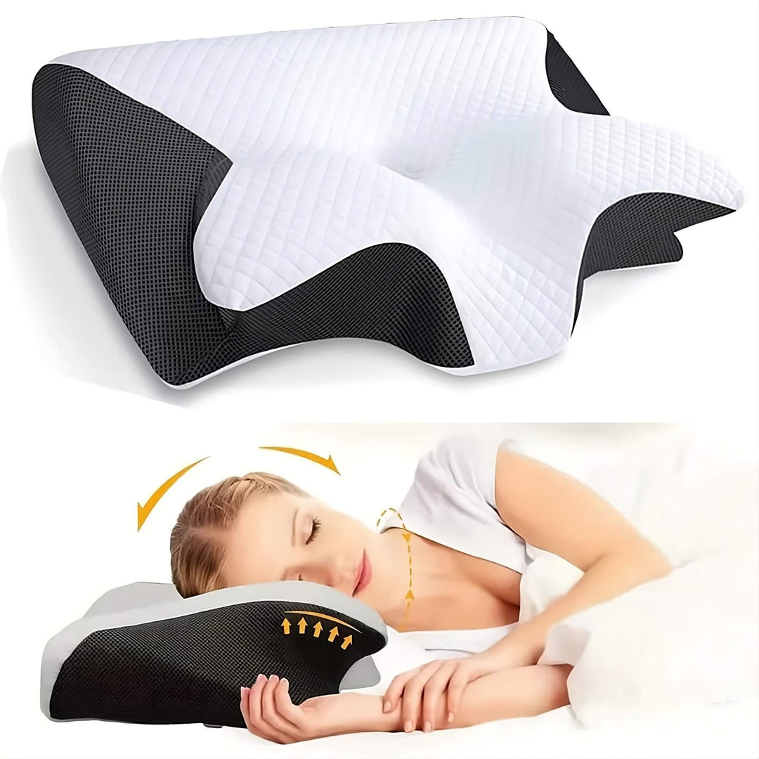 Orthopedisch DreamAlign kussen voor effectieve pijnverlichting van nek en rug. Ergonomisch design voor beter slapen.