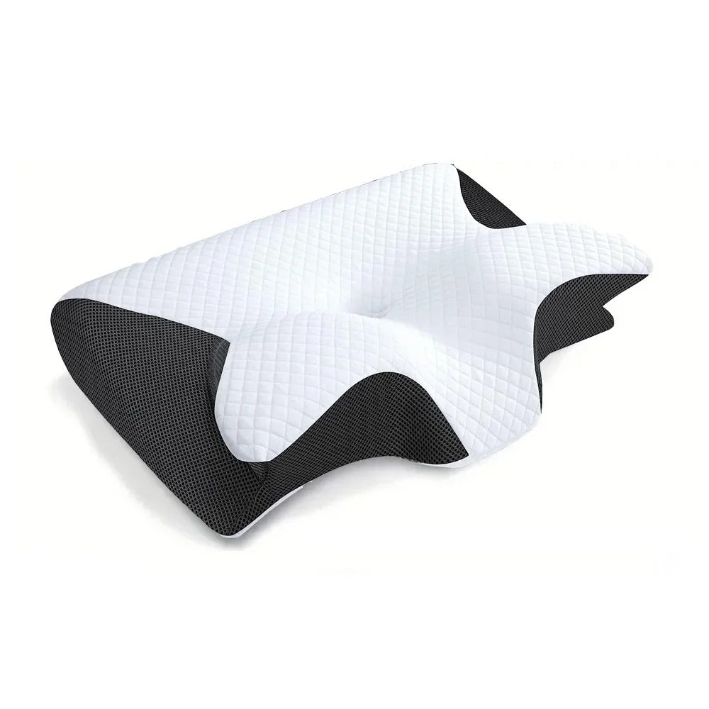 Innovatief ergonomisch kussen dat nek en wervelkolom perfect uitlijnt voor minder pijn en meer slaapcomfort.
