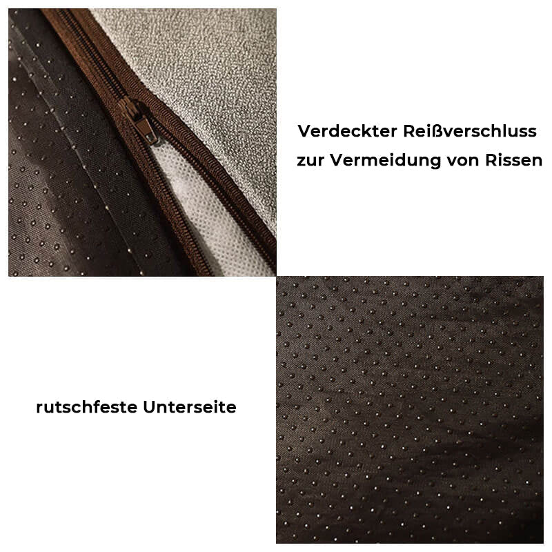 Dik orthopedisch hondenbed met stevige vulling en nekrol, biedt superieure ondersteuning aan spieren en gewrichten.