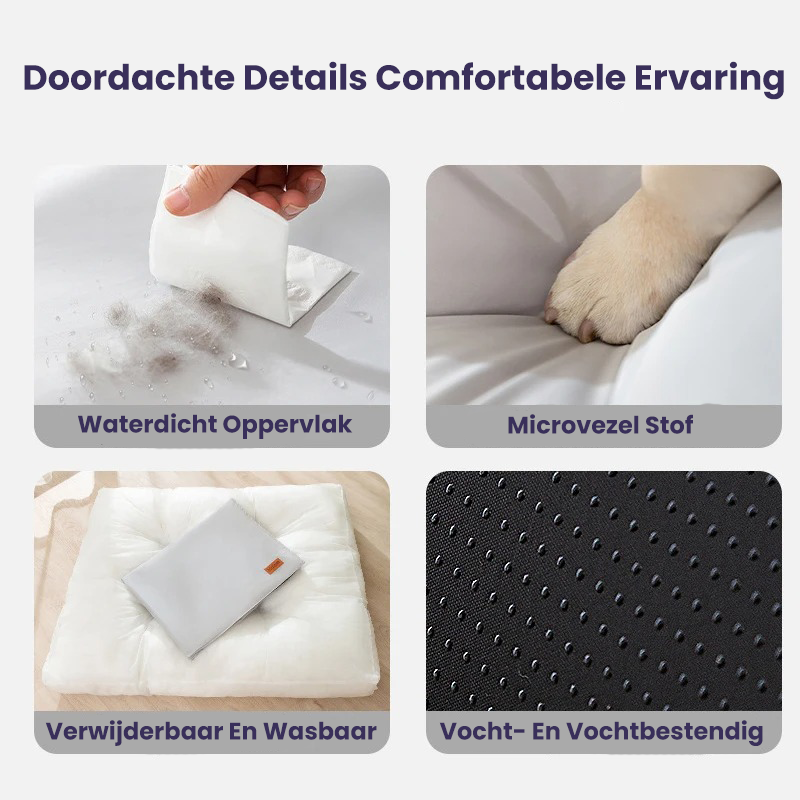 Comfortabel waterdicht hondenbed FlexiRest, ideaal voor senioren en honden met gewrichtsproblemen.